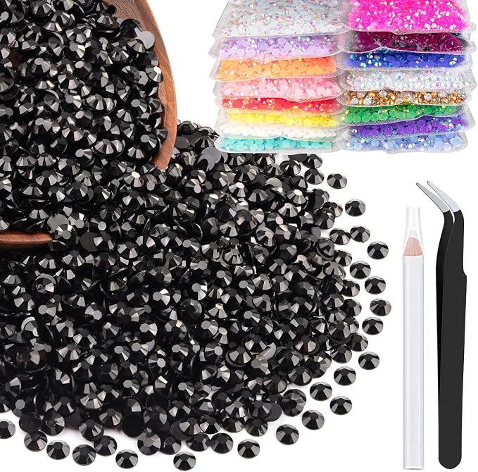 1500pcs 6mm Resin Rhinestones Bulk by BELLEBOOST
