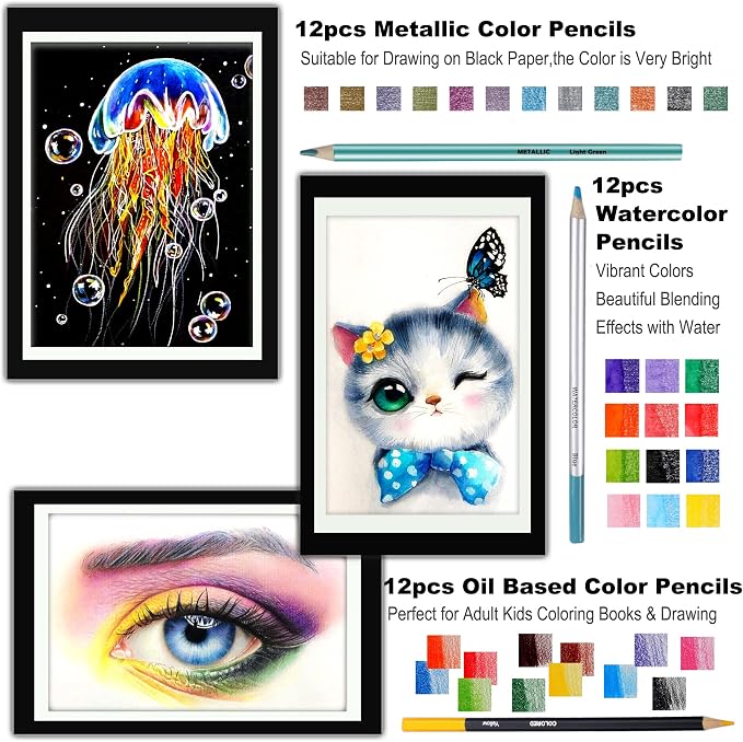 KALOUR 76 Drawing Sketching Kit Set - Image 4