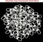 Keychain Clasp Keychain Clip Accessories Bulk 60pcs Colorful Lobster Claw Clasps - Image 2
