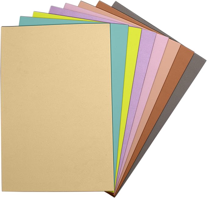 Pastel EVA Foam Sheets, 8 Assorted Colors, 6 x 9 Inch, 2mm Thick – Foam Paper by Unknown