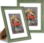 Vittanly 8.5x11 Picture Frames Set of 2, Ornate Vintage Photo Frame by Vittanly