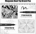 Drawing Pens, 12 Pack Dual Brush Pens Black Markers - Image 3