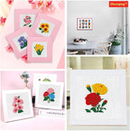 Zhenqing 12 Flowers Printed Cross Stitch Kit - Image 5