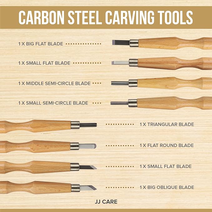 JJ CARE Wood Carving Kit, Beginner Wood Carving Kit - Image 4