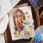 Holographic Transparent Glitter Stickers, 40 Pieces Window Frame Scrapbook Junk - Image 5