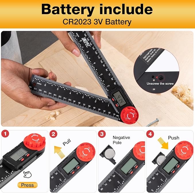 Digital Angle Finder Protractor, Angle Finder Ruler, 7inch 200mm, Angle - Image 6