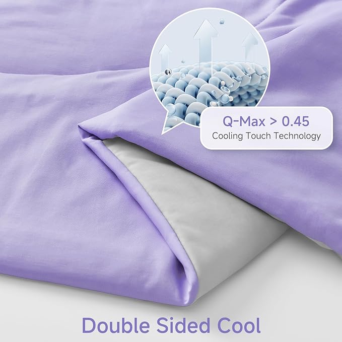 HOMFINE Cooling Comforter Queen Size, Japanese Double-Sided Cold Tech Fabric - Image 3