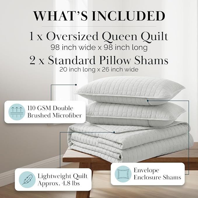 Southshore Fine Living, Inc. Queen Quilt Set, Full Size Bedspread - Image 2