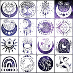 AFRITEE Moon Stencils for Painting on Wood by AFRITEE