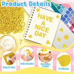 1568 Pcs Foam Letter Stickers Glitter, Self-Adhesive Glitter Alphabet Stickers - Image 3