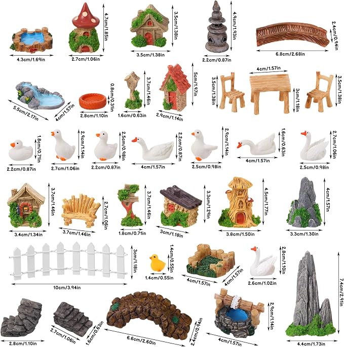 35 Pcs Fairy Garden Accessories Miniatures Garden Kit - Image 7