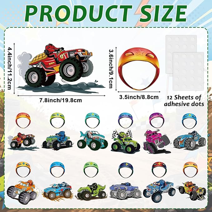 60pcs Automobile Theme DIY Cutouts Racing Car Bulletin Board Decorations Set - Image 2