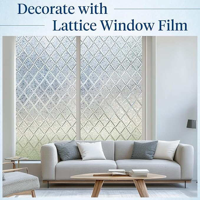 Haton Window Privacy Film Decorative Frosted Glass Window Film, Sun Blocking - Image 2