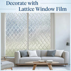 Haton Window Privacy Film Decorative Frosted Glass Window Film, Sun Blocking - Image 2