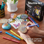 Shuttle Art Automatic Ink Control Acrylic Paint Markers, 24 Metallic Colors - Image 8
