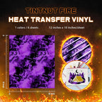 Tintnut Purple Flame Heat Transfer Vinyl, stretch washable, suitable - Image 2
