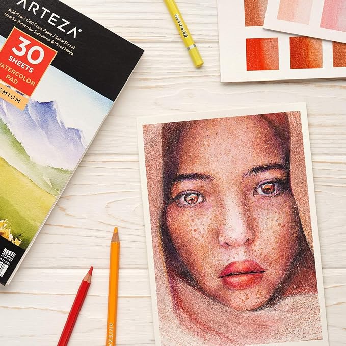 ARTEZA Watercolor Paper, 30 Sheets Each, 5.5x8.5 Inches Watercolor Pad - Image 6