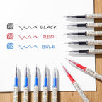 Japanese Style Black Blue & Red Gel Ink Pens, 0.35mm Extra Fine Point, No - Image 5