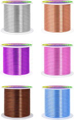 Mandala Crafts 8 GA Blue Pink Brown Assorted Anodized Aluminum Craft Wire | 120 - Image 2