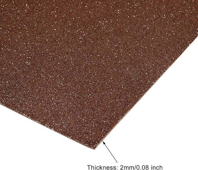 uxcell Brown Shiny EVA Foam Sheets 11 x 8 Inch 2mm Thick - Image 3