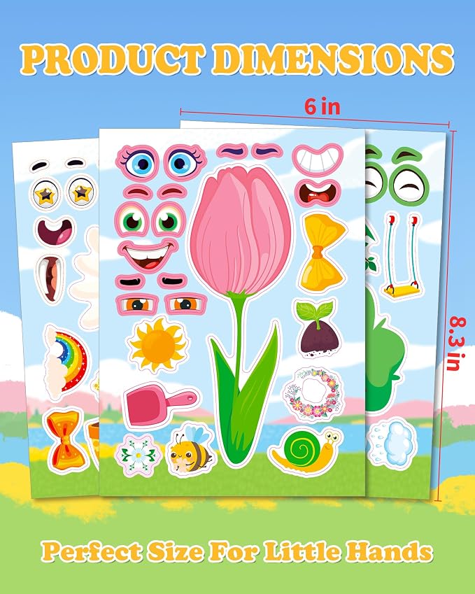 Aowplc Spring Make-a-Face Stickers - Image 4