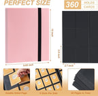 Card Binder 9 Pocket Storage 360 Card Binder, Trading Card Binder Senior and - Image 2