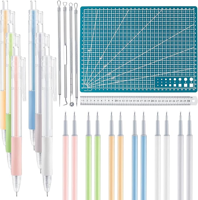 Lanties 24 Pcs Craft Knife Pen Set, 6 Craft Knives by Lanties