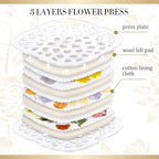 Aboofx Microwave Flower Press 6.3" 3 Layers Fast Drying Pressed Flower Art Kit - Image 2