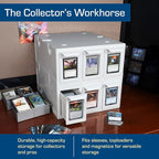 BCW 6 Drawer Card Catalog – White | Stackable Trading Card Organizer Box | - Image 7