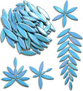Yoption Petal Mosaic Tiles for Crafts, 200g Flower Leaf Ceramic Tiles Pieces by Yoption