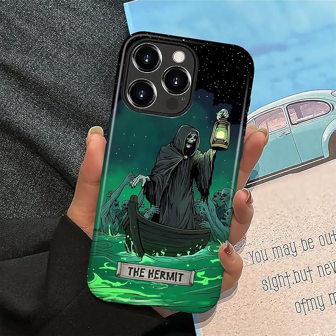 ZHEGAILIAN Case for iPhone 16 Pro, The Hermit Night Skull Durable Shockproof - Image 5