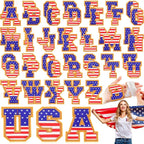WILLBOND 52 Pcs 4th of July Alphabet Patches 250th Anniversary Self Adhesive by Willbond+Technology+Limited
