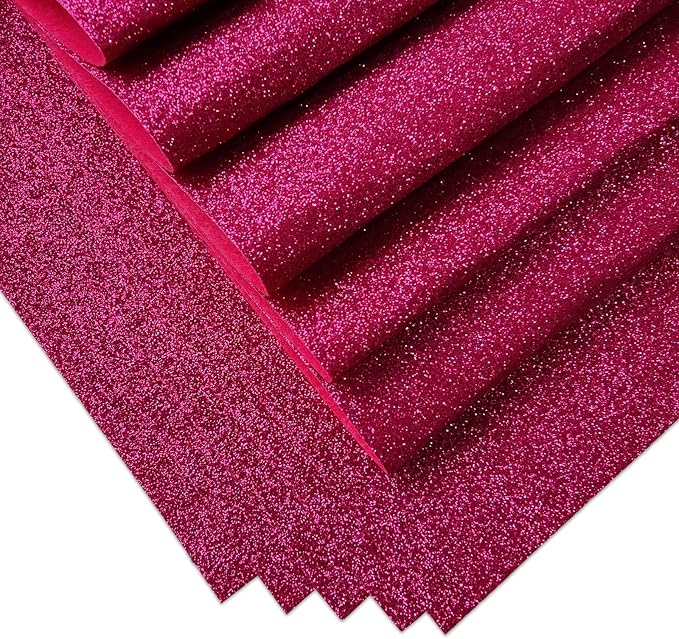 Glitter Felt Fabric, 8 x12 inches Felt Square Glitter - Image 2