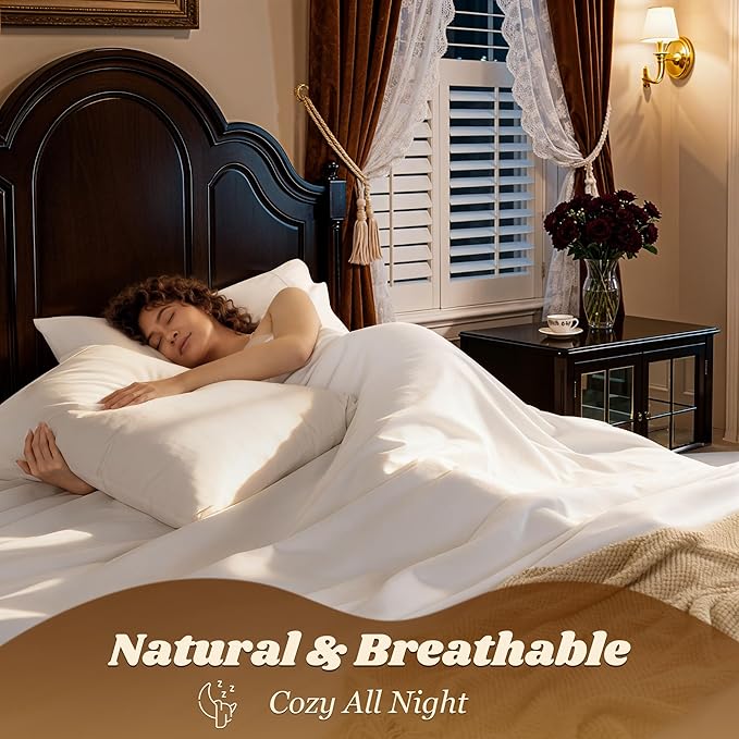 LBRO2M 1000 Thread Count 100% Cotton Sheets Set, California King Size Bed Sheet - Image 5