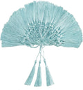 VAPKER 100 Pieces Ice Blue Silky Handmade Soft Tassels 13cm/5-Inch by VAPKER