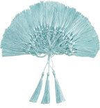 VAPKER 100 Pieces Ice Blue Silky Handmade Soft Tassels 13cm/5-Inch by VAPKER