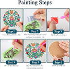 8PCS Flowers Diamond Art Coasters Kits, Diamond Painting Coasters - Image 3