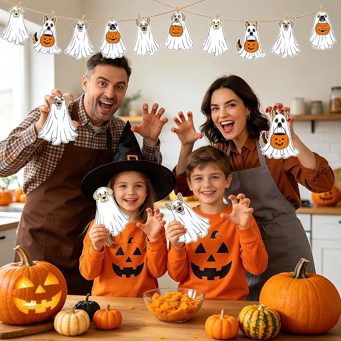 54Pcs Halloween Ghost Cutouts, Classroom Halloween Bulletin Board Paper Cutouts - Image 6