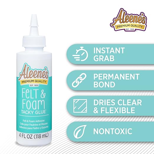 Aleene's Felt and Foam Glue, Strong Bond Tacky Glue, Felt and Fabric, 4 lf oz - Image 6