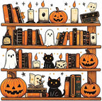 KYOQFVN Bookshelf Stamped Cross Stitch Kits by KYOQFVN