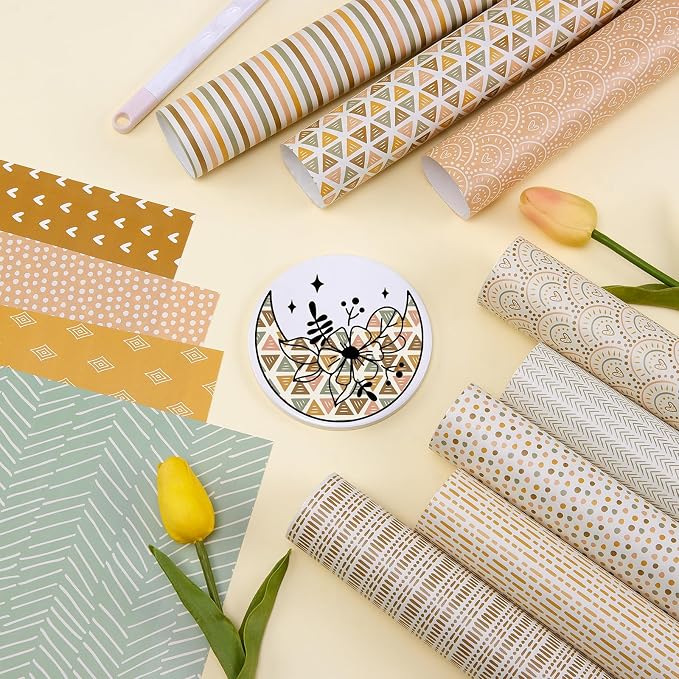 Geometric Boho Permanent Adhesive Vinyl 12 Sheets 12'' x 10'' | Geometric - Image 7