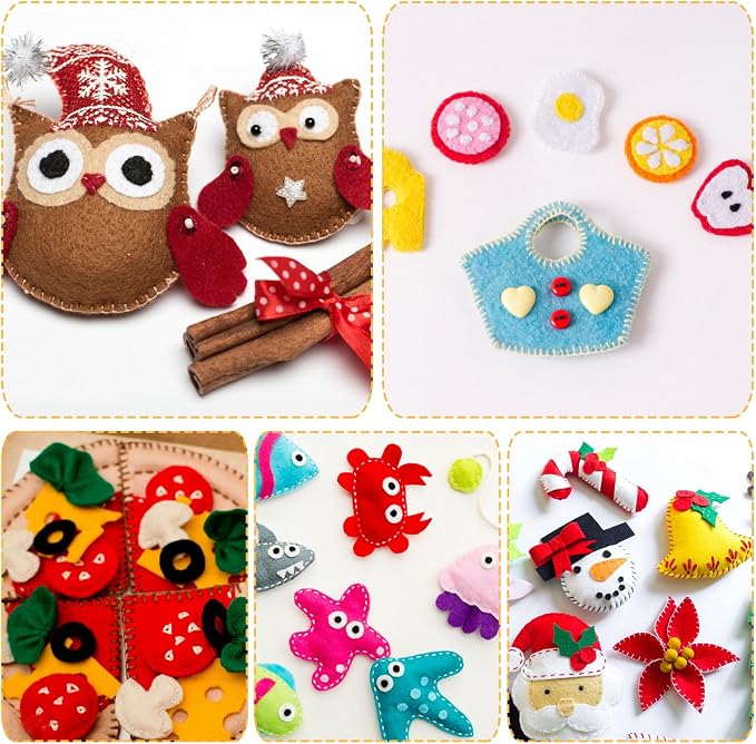Felt Sheets for Crafts 9PCS 11.8 * 7.9in Wool Stiff Felt Sheets Soft Fabric - Image 2