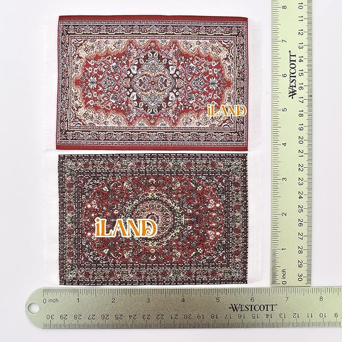 iLAND Miniature Dollhouse Accessories Victorian of Carpet - Image 6