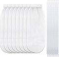 32-Piece Lint Trap and Cable Ties Set for Washing Machine, Includes 8 Nylon Mesh Lint Traps and 24 Cable Ties, Easy and Effective Lint Filtration (White)