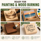 4 Pcs Solid Wood Blocks 4x4x1 Inch Unfinished Whittling Blocks - Image 5