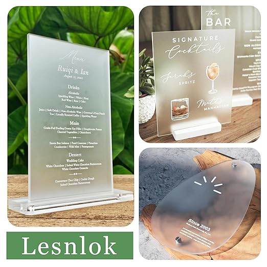 Lesnlok 8 x 12 Frosted Acrylic Sheet 1/8 inch Thick 3mm 2 Piece Bouble Sided - Image 7