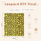 Tintnut Yellow Leopard Heat Transfer Vinyl, easy cut & weed, stretch washable - Image 2