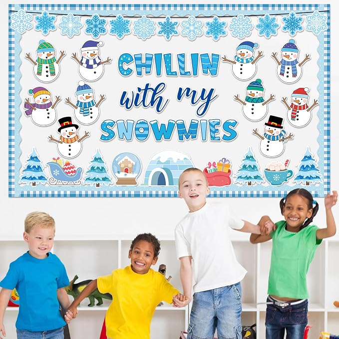 Winter Bulletin Board Decoration Set Christmas Snowman Classroom Decorations - Image 6