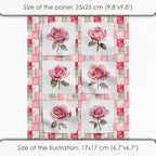 Cotton Fabric Panel – Single Continuous Patchwork Rose Panel, Featuring 6 - Image 6