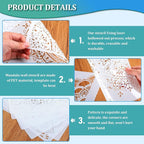 Outus 12 Pcs 8.3 x 11.7 Inch Mandala Stencils - Image 3